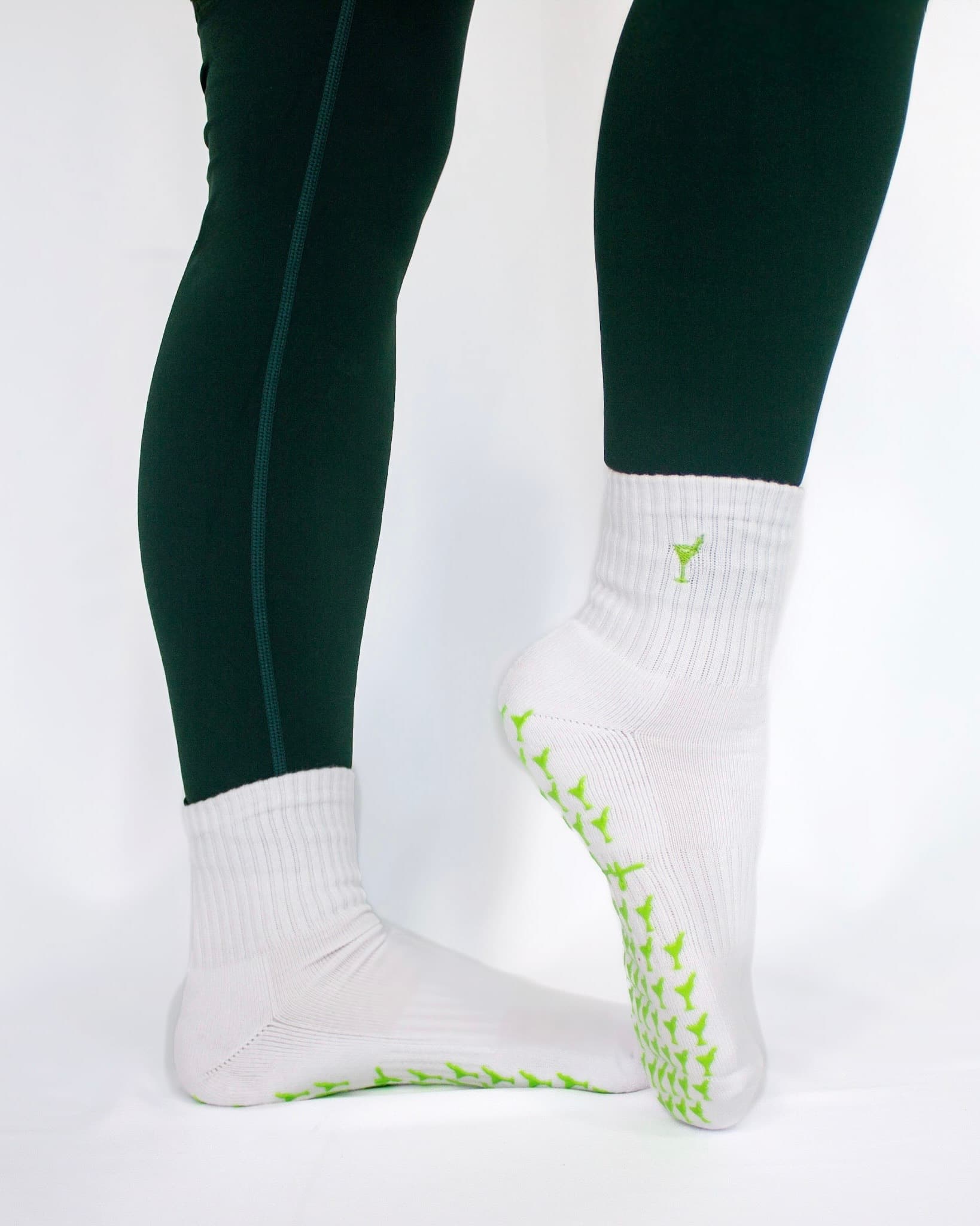 Martini Glass grip sock — martini glass rubber grip pattern on the sole