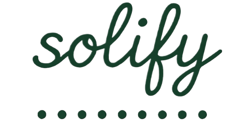 Green 'solify' logo on a white background